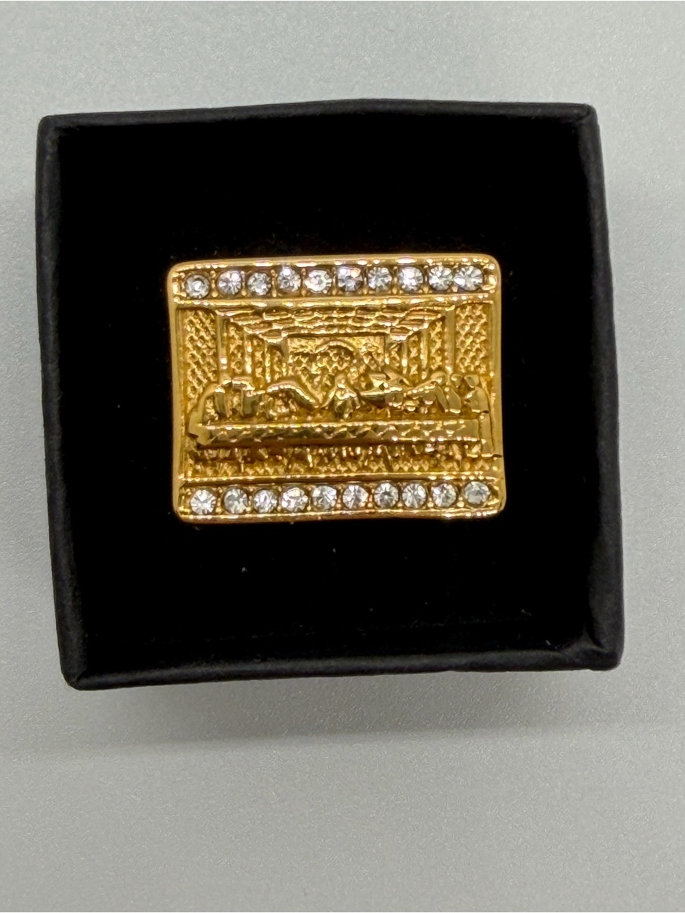 Gold plasted size 7 ring